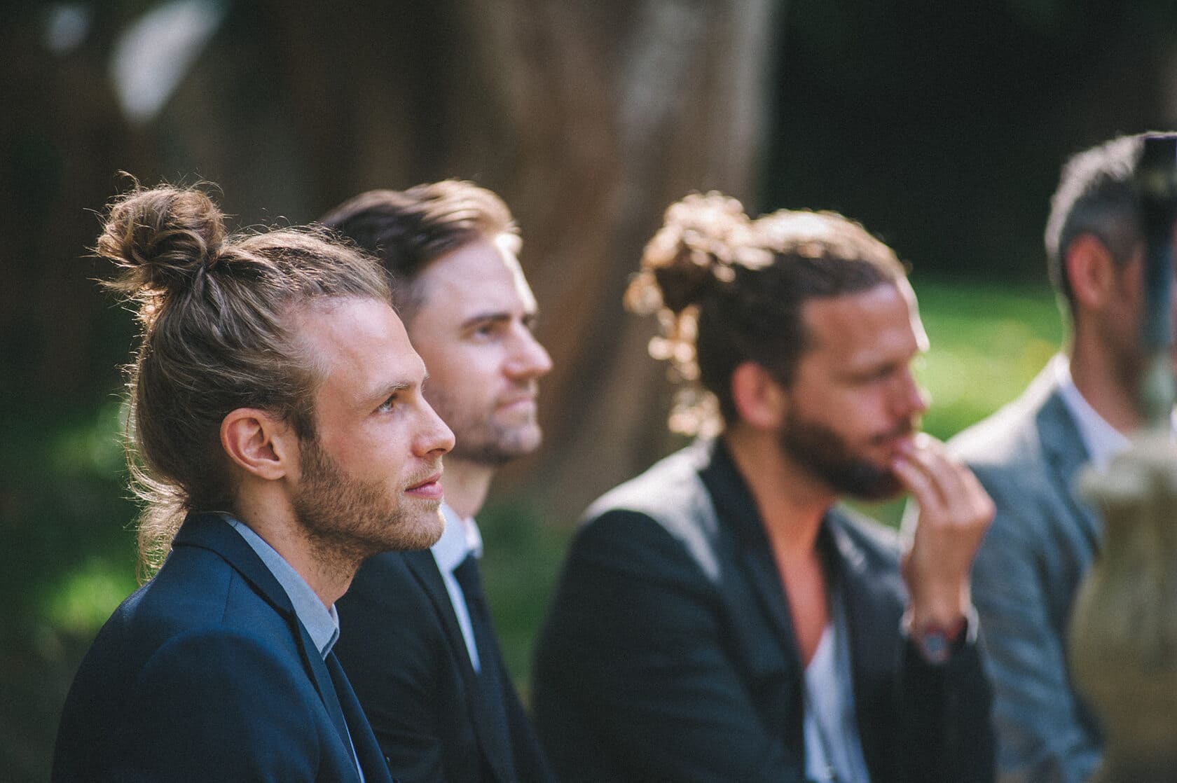 Groom and groomsmen at Villa Almanita for a destination wedding in Sitges. - Barcelona Wedding Photographer
