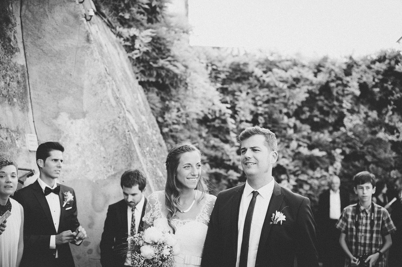 Bride and groom smiling, wedding photographer Barcelona - Barcelona Wedding Photographer