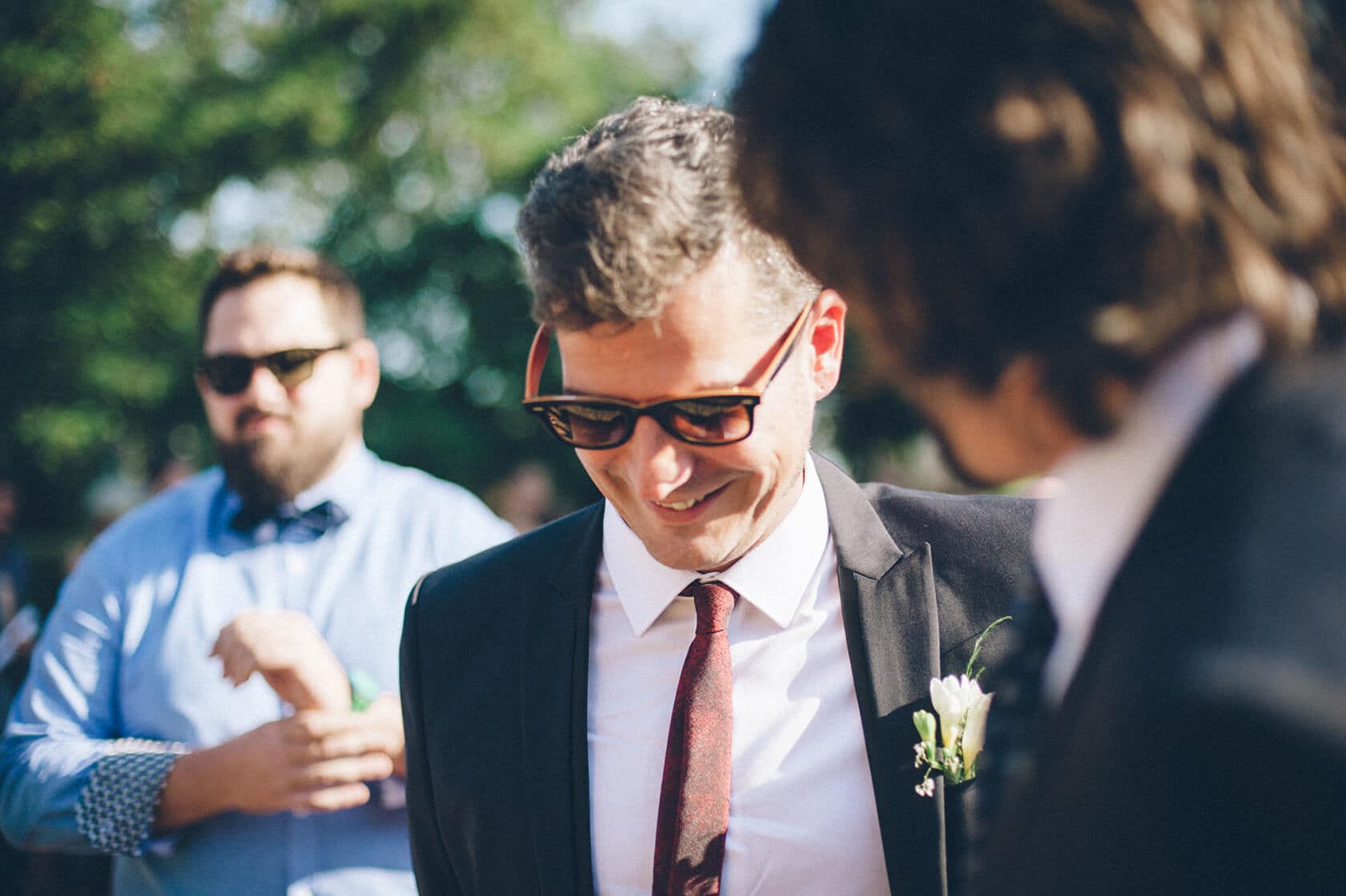 Groom and groomsmen at Cris & Rafa's wedding in Barcelona - Barcelona Wedding Photographer
