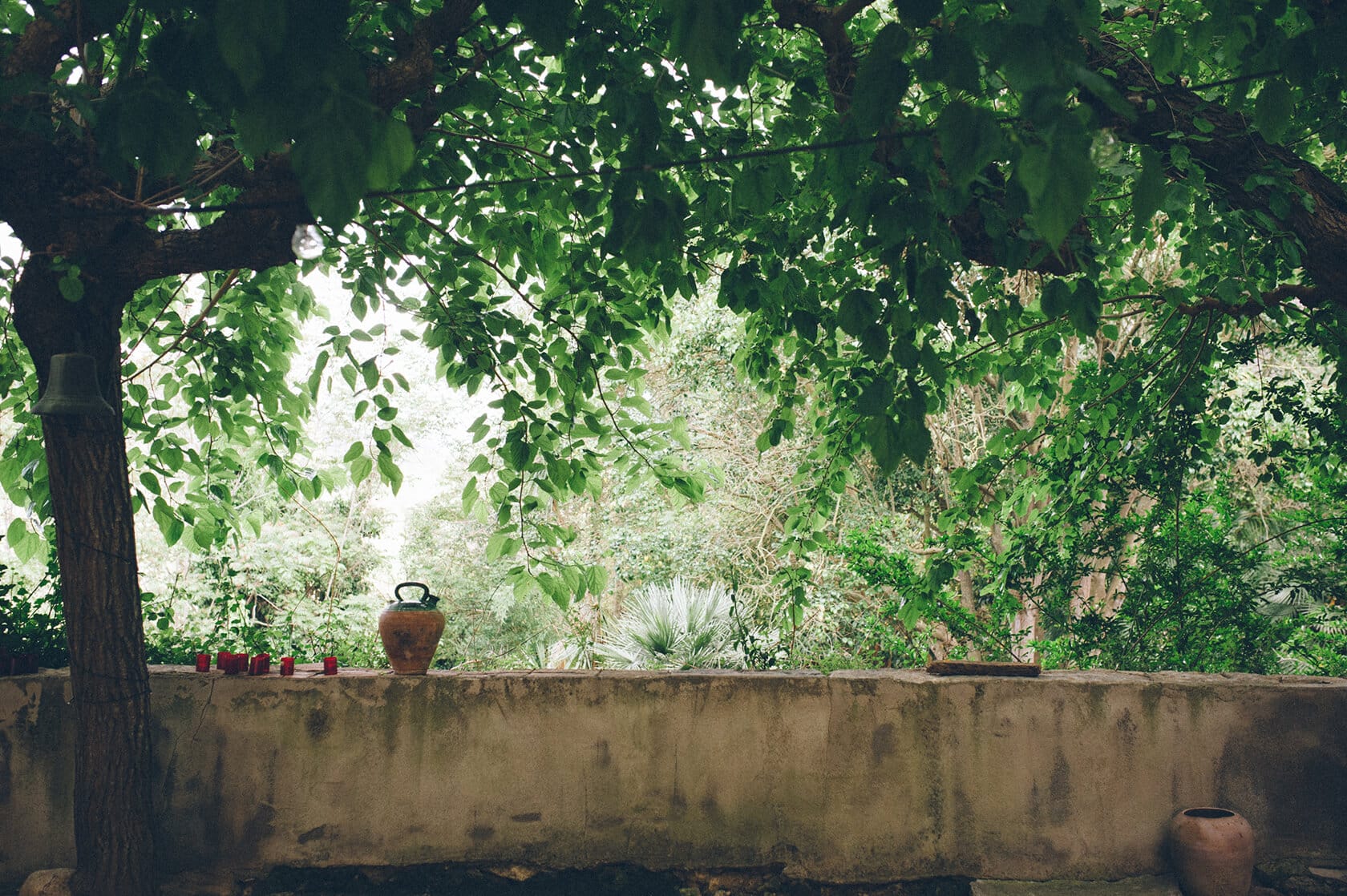 Lush garden at Villa Almanita, Sitges, for a destination wedding - Barcelona Wedding Photographer