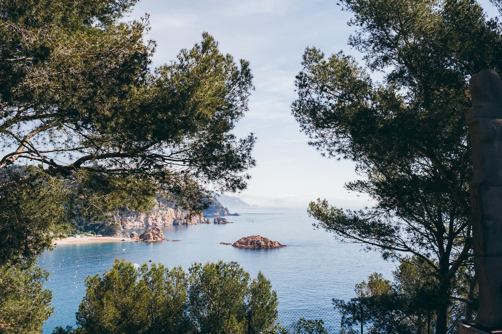 Scenic coastal view of a Spanish bay, perfect for getting married in Spain. - Barcelona Wedding Photographer