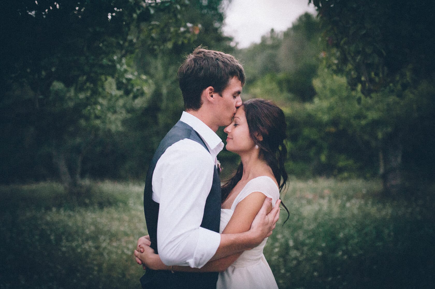 Couple embracing at a wedding villa in Sitges - Barcelona Wedding Photographer