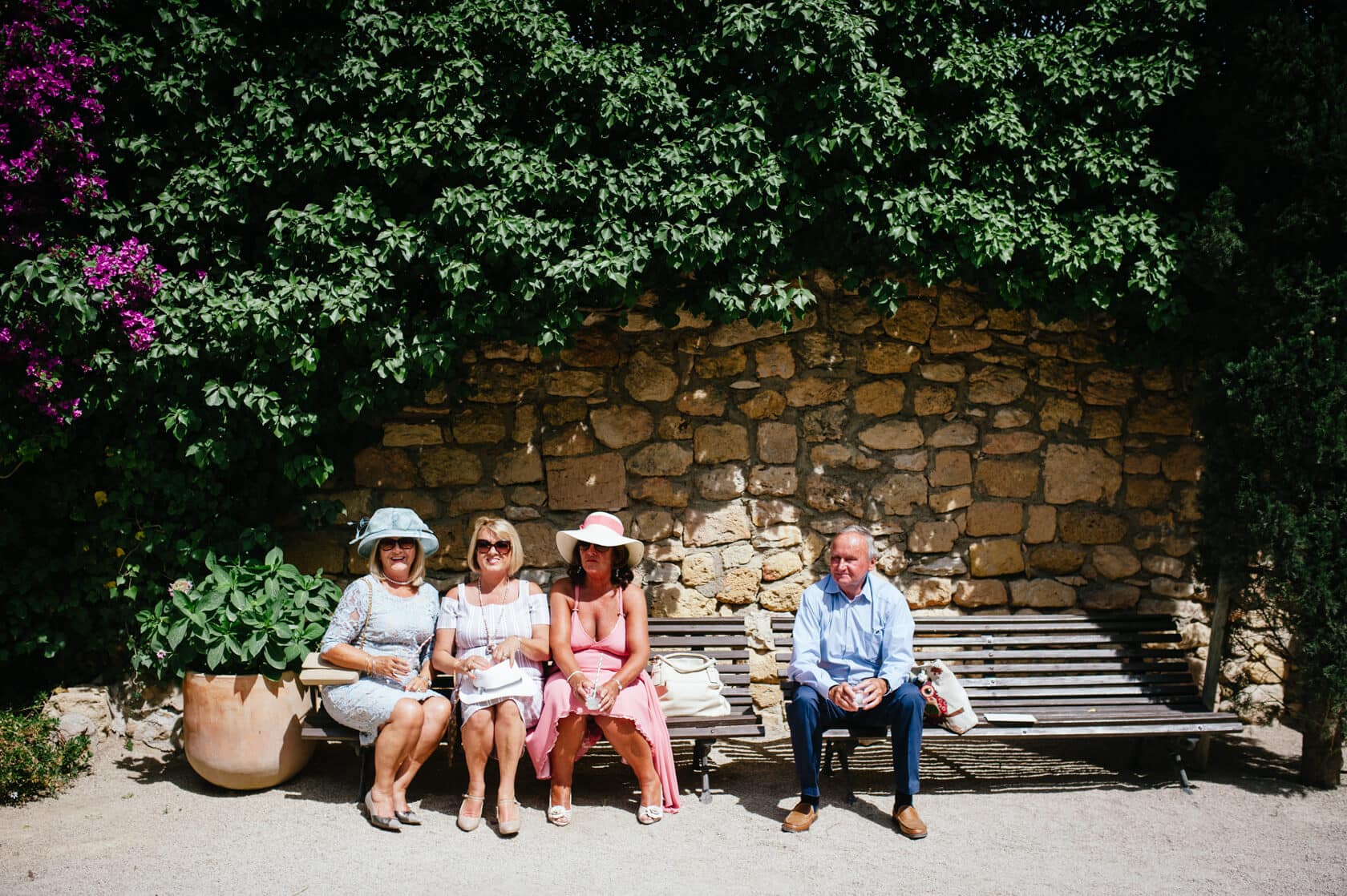 Wedding guests at Castell de Tamarit, Sitges - Barcelona Wedding Photographer