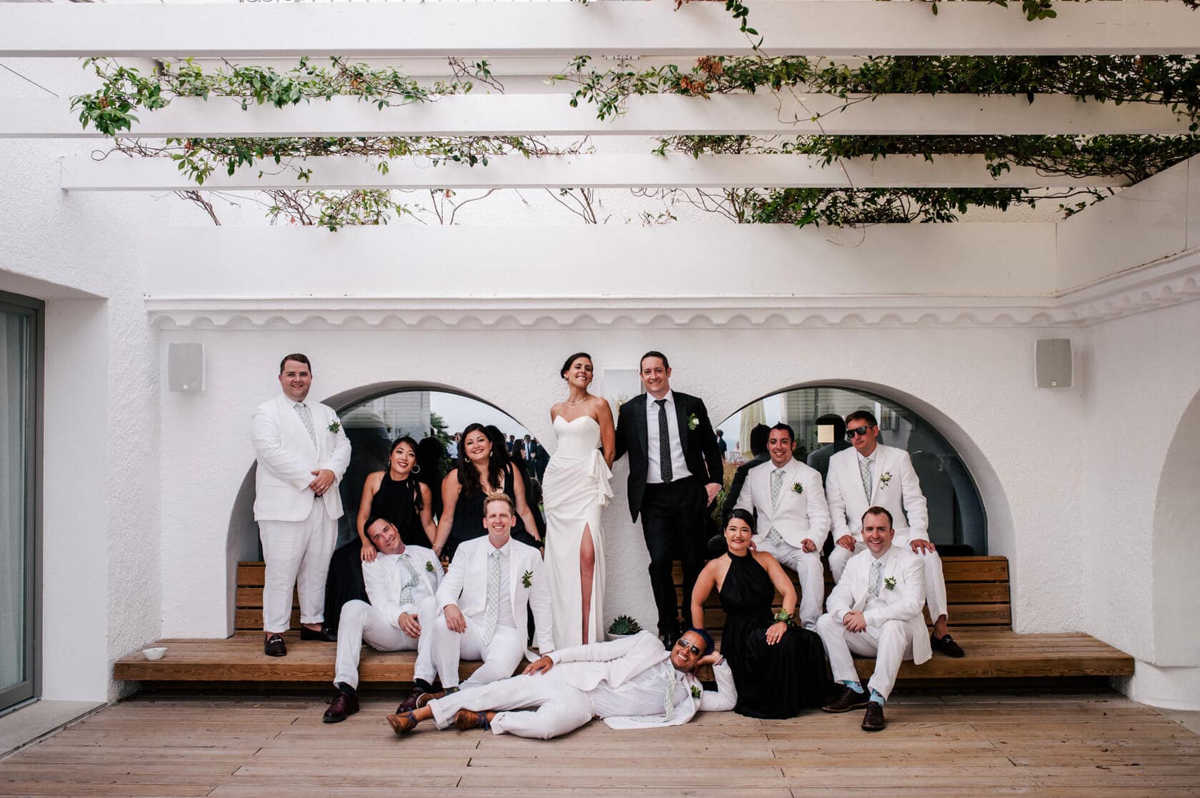 Alexandra & Cooper wedding party at Masia Casa del Mar - Barcelona Wedding Photographer