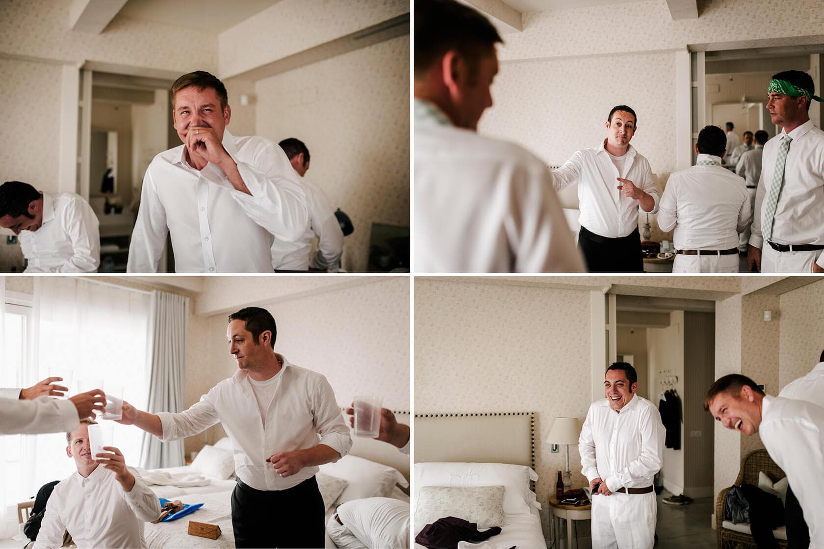 Groom getting ready at Masia Casa del Mar wedding - Barcelona Wedding Photographer