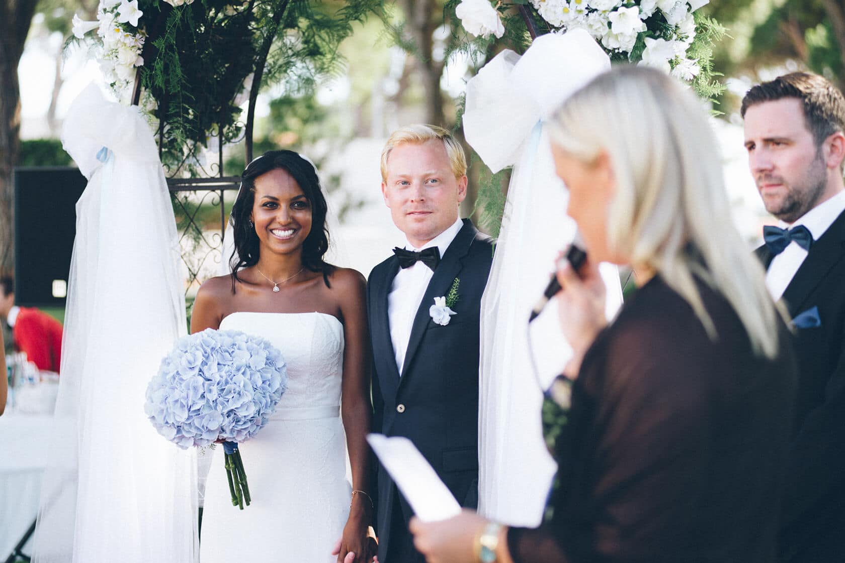 Tsega and Anders wedding ceremony in S'Agaro, Spain. - Barcelona Wedding Photographer