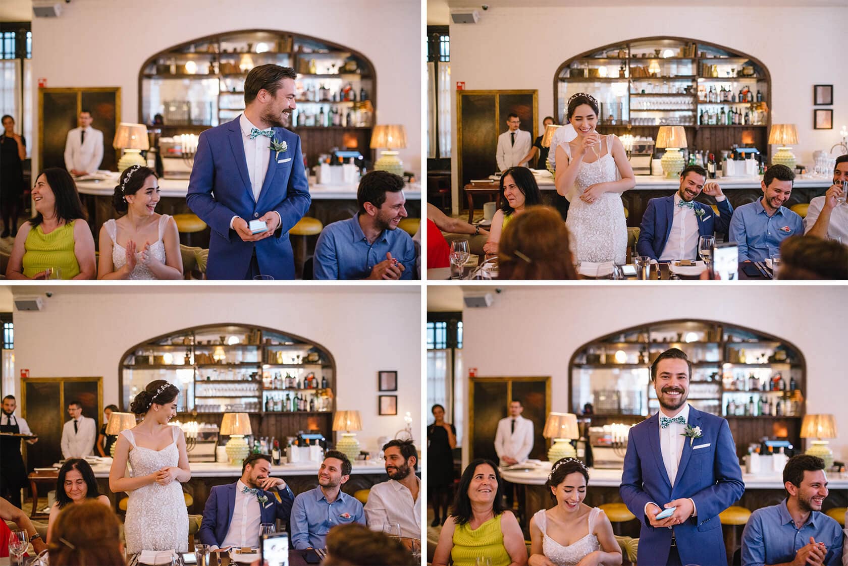 Wedding party at Parc del Laberint d'Horta, guests toast - Barcelona Wedding Photographer