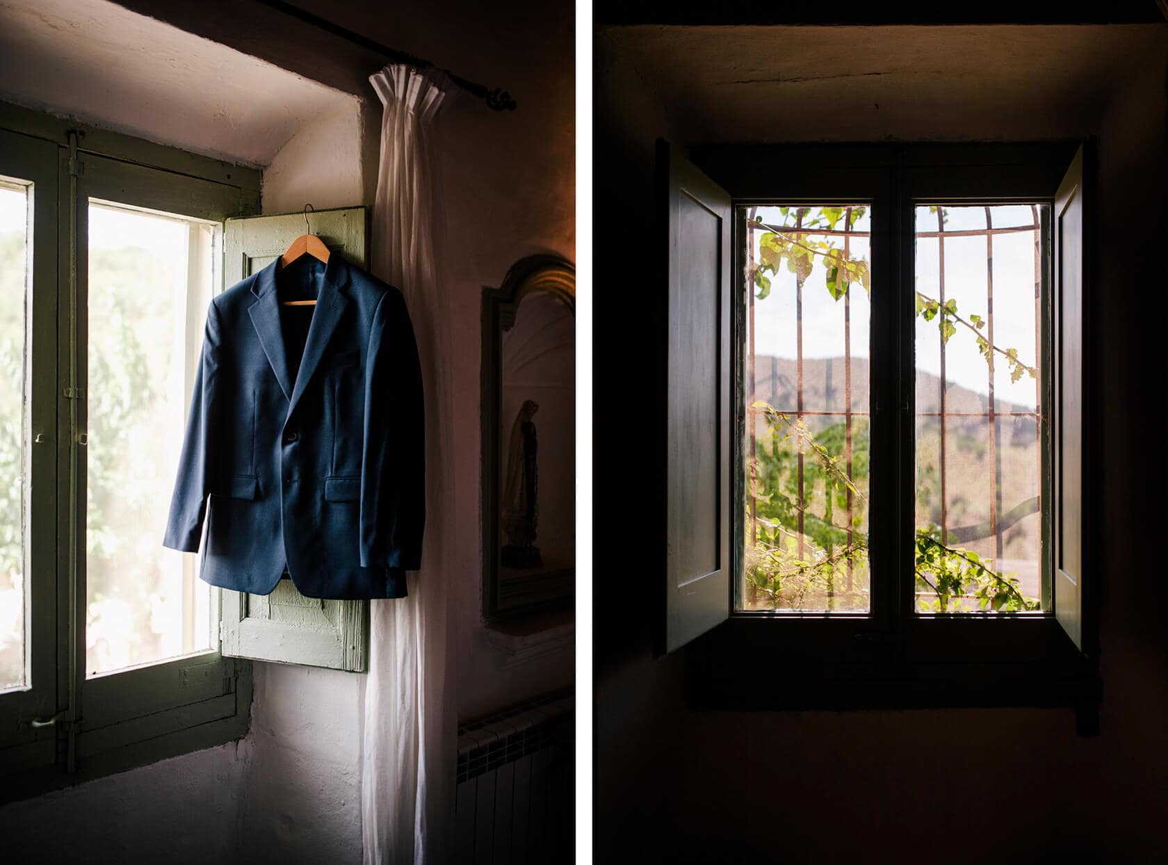 Hayley and Mark, a bride and groom, walk hand-in-hand at their wedding. - Barcelona Wedding Photographer