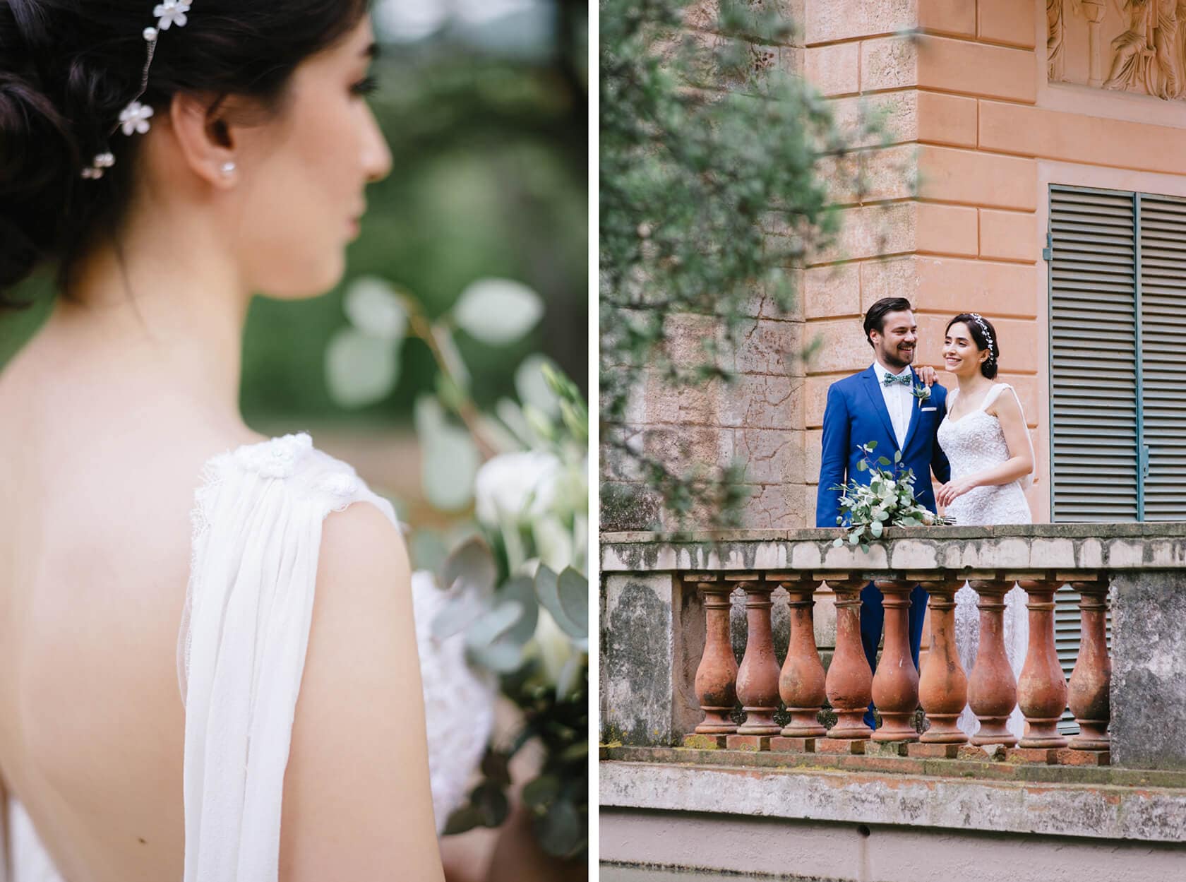 Bride and groom at Parc del Laberint d'Horta wedding. - Barcelona Wedding Photographer