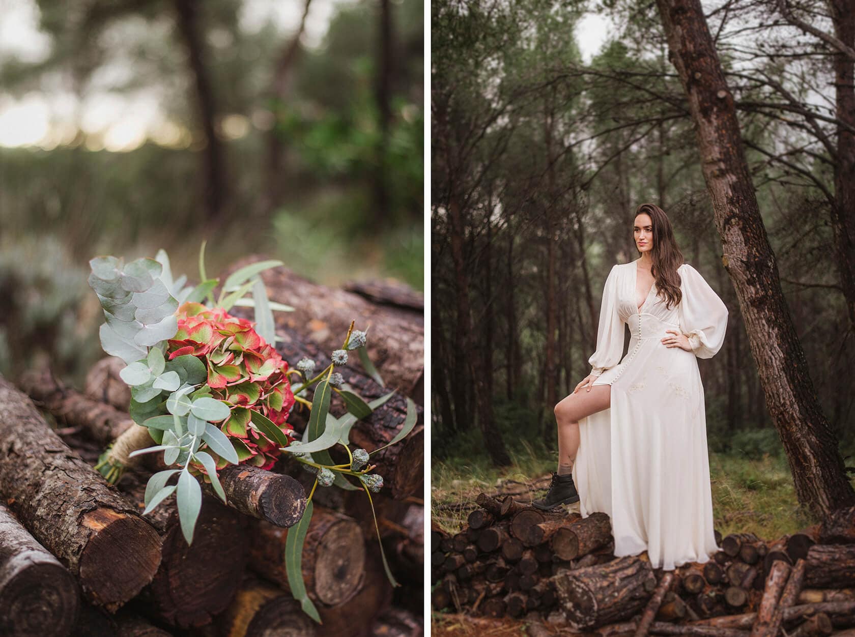 Hayley and Mark, a bride and groom, walk hand-in-hand at their wedding. - Barcelona Wedding Photographer