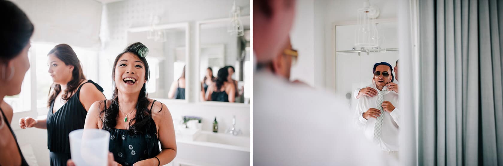 Hayley and Mark, a bride and groom, walk hand-in-hand at their wedding. - Barcelona Wedding Photographer