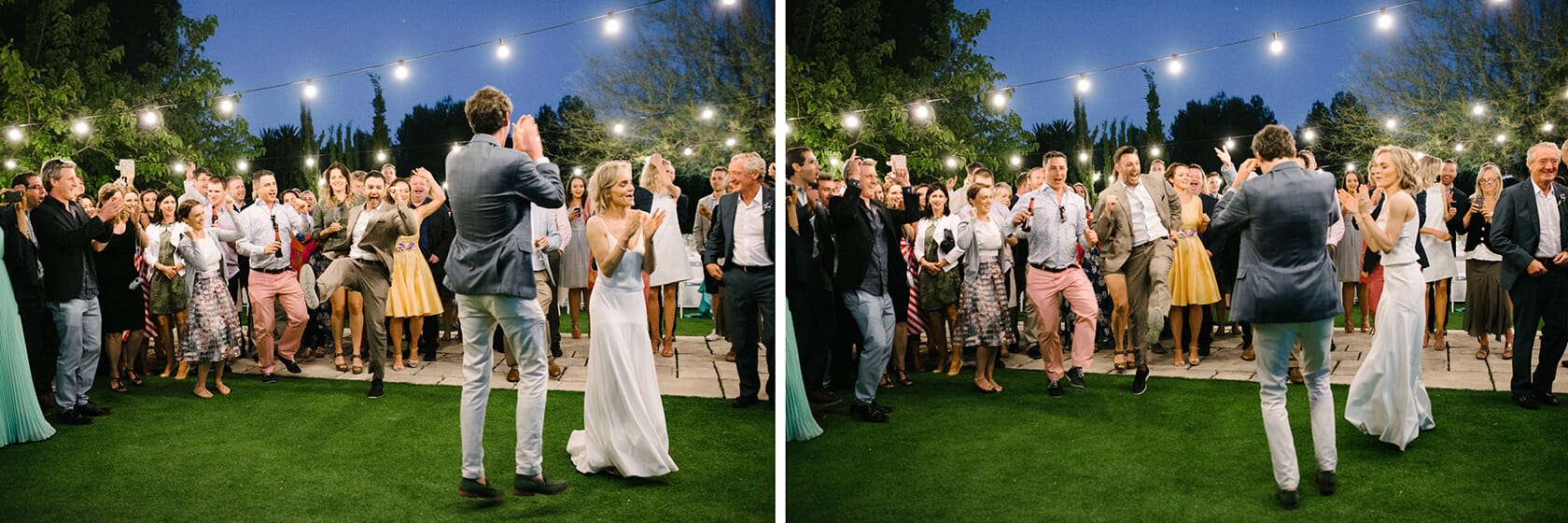 Wedding guests celebrate at Casanova Estate wedding venue. - Barcelona Wedding Photographer