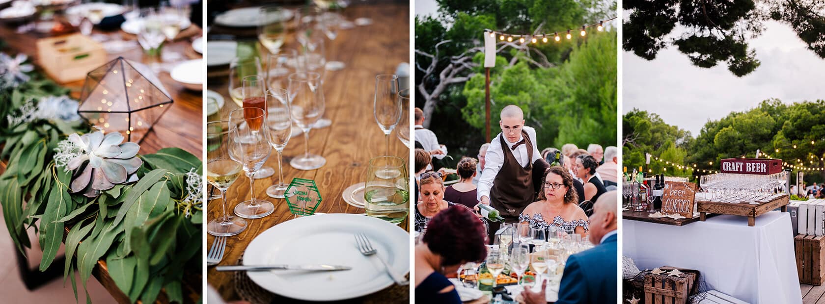 Hayley and Mark, a bride and groom, walk hand-in-hand at their wedding. - Barcelona Wedding Photographer
