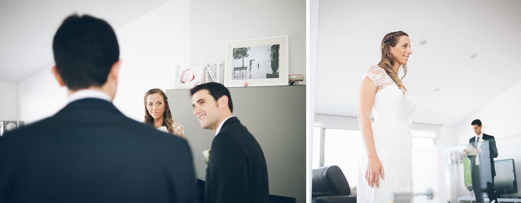 Bride and groom on wedding day, Barcelona wedding photographer - Barcelona Wedding Photographer
