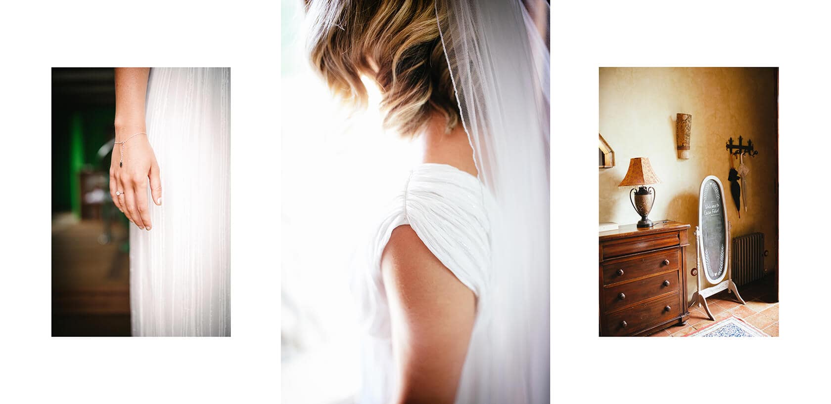 Hayley and Mark, a bride and groom, walk hand-in-hand at their wedding. - Barcelona Wedding Photographer