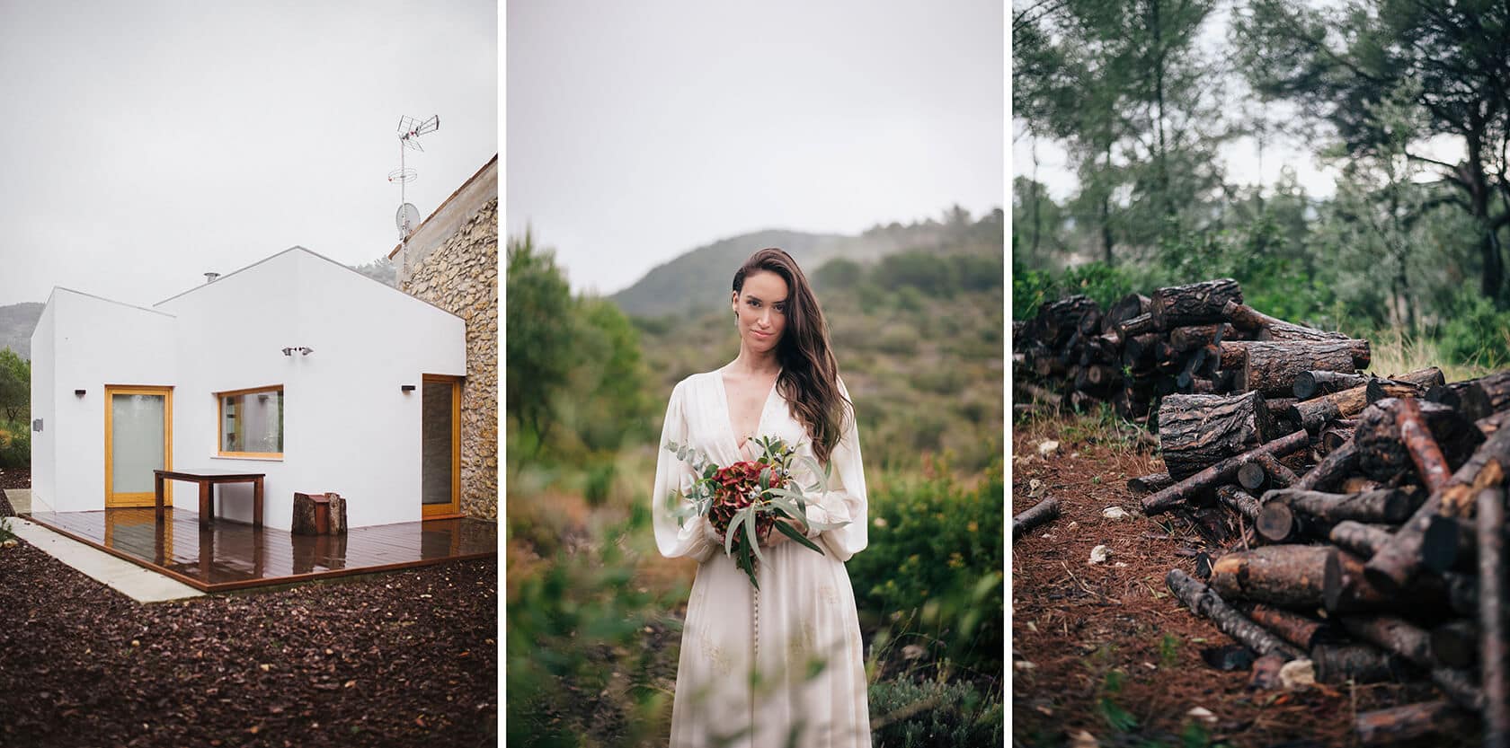 Hayley and Mark, a bride and groom, walk hand-in-hand at their wedding. - Barcelona Wedding Photographer